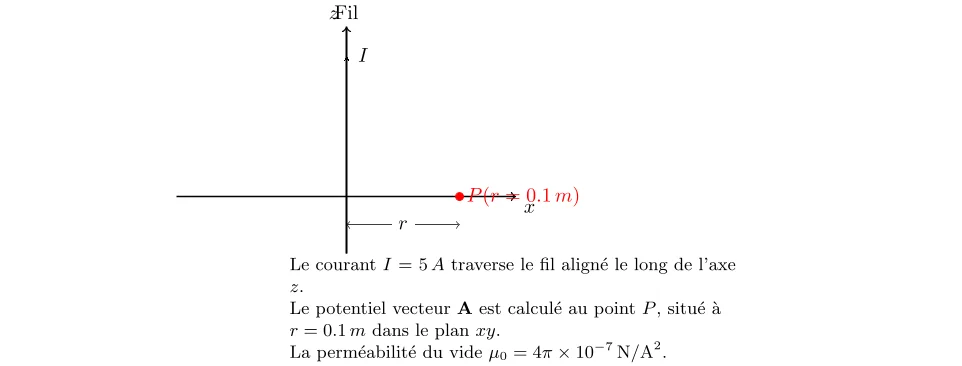 Potentiel Vecteur d'un Courant Continu